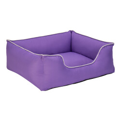 Pet Comfort Alpha Köpek Yatağı Mor w Beyaz Biye M 80x65cm - Pet Comfort