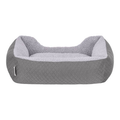 Pet Comfort Bravo Duo Kedi ve Köpek Yatağı Gri/Gri Peluş S 55x45cm - 3
