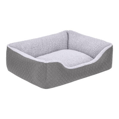 Pet Comfort Bravo Duo Kedi ve Köpek Yatağı Gri/Gri Peluş S 55x45cm - 2