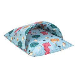 Pet Comfort Cave Lotus Kedi Yatağı Mavi 60x45cm - Pet Comfort