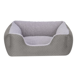 Pet Comfort Echo Kedi ve Köpek Yatağı Gri/Gri Peluş S 60x50cm - Pet Comfort