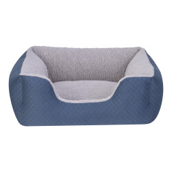 Pet Comfort Echo Kedi ve Köpek Yatağı Mavi/Gri Peluş S 60x50cm - Pet Comfort
