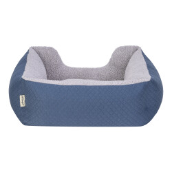 Pet Comfort Echo Kedi ve Köpek Yatağı Mavi/Gri Peluş S 60x50cm - 3