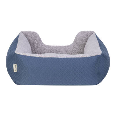 Pet Comfort Echo Kedi ve Köpek Yatağı Mavi/Gri Peluş S 60x50cm - 3