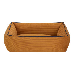 Pet Comfort Golf Kedi ve Köpek Yatağı Hardal w Parliament Mavi Biye XS 55x45cm - Pet Comfort