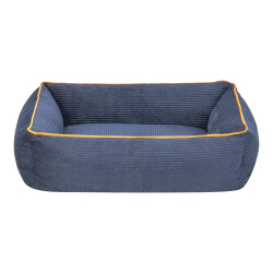 Pet Comfort Golf Kedi ve Köpek Yatağı Parliament Mavi w Hardal Biye XS 55x45cm - Pet Comfort