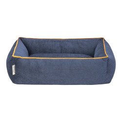 Pet Comfort Golf Kedi ve Köpek Yatağı Parliament Mavi w Hardal Biye XS 55x45cm - 3