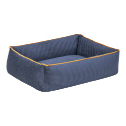 Pet Comfort Golf Kedi ve Köpek Yatağı Parliament Mavi w Hardal Biye XS 55x45cm - 2