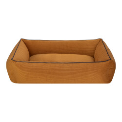 Pet Comfort Golf Köpek Yatağı Hardal w Parliament Mavi Biye M 90x70cm - Pet Comfort