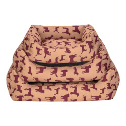 Pet Comfort Uniform Bej-Bordo Kedi ve Köpek Yatağı S 50x40cm - 4