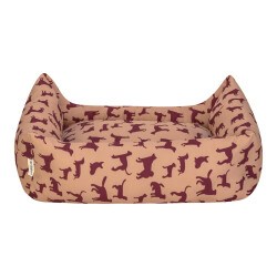 Pet Comfort Uniform Bej-Bordo Köpek Yatağı L 70x60cm - 3