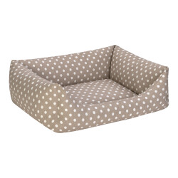 Pet Comfort Uniform Bej Puantiyeli Kedi ve Köpek Yatağı M 60x50cm - 2