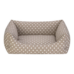 Pet Comfort Uniform Bej Puantiyeli Kedi ve Köpek Yatağı M 60x50cm - 1