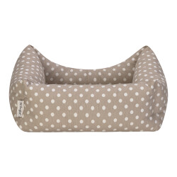 Pet Comfort Uniform Bej Puantiyeli Kedi ve Köpek Yatağı S 50x40cm - 1