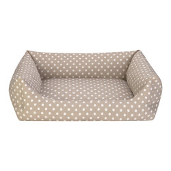 Pet Comfort Uniform Bej Puantiyeli Köpek Yatağı L 70x60cm - Pet Comfort