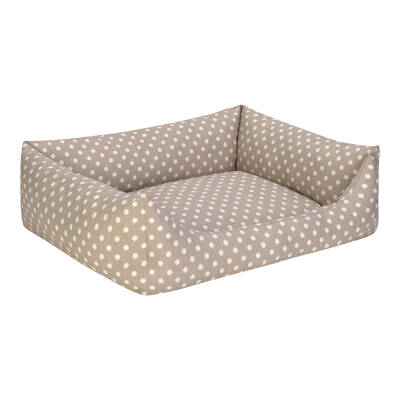 Pet Comfort Uniform Bej Puantiyeli Köpek Yatağı L 70x60cm - 2