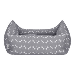 Pet Comfort Uniform Bone Gri-Beyaz Kedi ve Köpek Yatağı M 60x50cm - 3