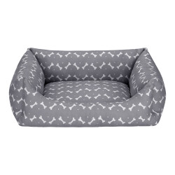 Pet Comfort Uniform Bone Gri-Beyaz Kedi ve Köpek Yatağı M 60x50cm - Pet Comfort
