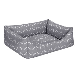 Pet Comfort Uniform Bone Gri-Beyaz Kedi ve Köpek Yatağı M 60x50cm - 2