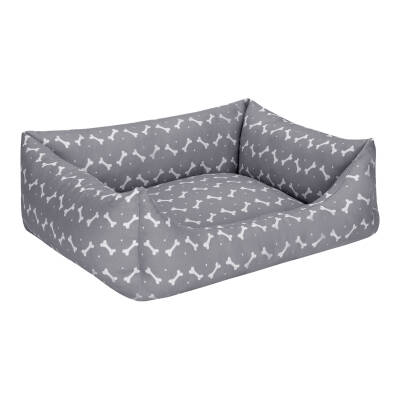 Pet Comfort Uniform Bone Gri-Beyaz Kedi ve Köpek Yatağı M 60x50cm - 2