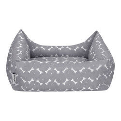 Pet Comfort Uniform Bone Gri-Beyaz Kedi ve Köpek Yatağı S 50x40cm - 3