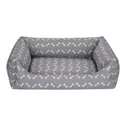 Pet Comfort Uniform Bone Gri-Beyaz Köpek Yatağı L 70x60cm - 1