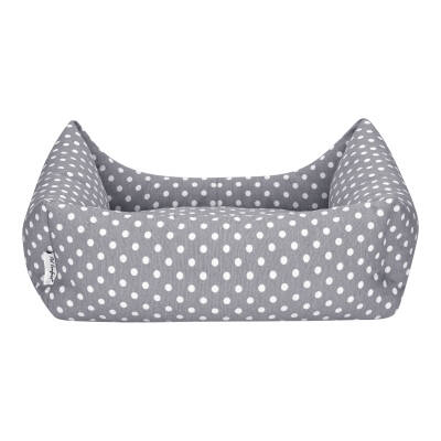 Pet Comfort Uniform Gri Puantiyeli Kedi ve Köpek Yatağı M 60x50cm - 3