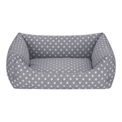 Pet Comfort Uniform Gri Puantiyeli Kedi ve Köpek Yatağı M 60x50cm - 1