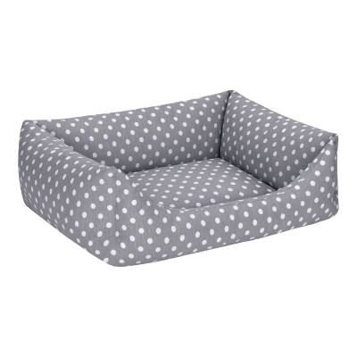 Pet Comfort Uniform Gri Puantiyeli Kedi ve Köpek Yatağı M 60x50cm - 2