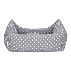 Pet Comfort Uniform Gri Puantiyeli Kedi ve Köpek Yatağı M 60x50cm - 3