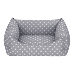 Pet Comfort Uniform Gri Puantiyeli Kedi ve Köpek Yatağı S 50x40cm - Pet Comfort