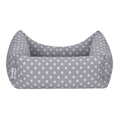 Pet Comfort Uniform Gri Puantiyeli Kedi ve Köpek Yatağı S 50x40cm - 3