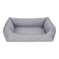 Pet Comfort Uniform Gri Puantiyeli Köpek Yatağı L 70x60cm - 1