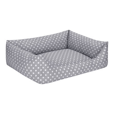 Pet Comfort Uniform Gri Puantiyeli Köpek Yatağı L 70x60cm - 2