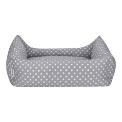 Pet Comfort Uniform Gri Puantiyeli Köpek Yatağı L 70x60cm - 3