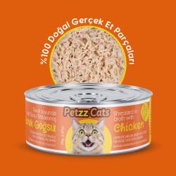 PetzzCats Tavuk Etli Konserve Kedi Maması 85 Gr 12 Adet - PetzzCats