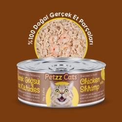 PetzzCats Tavuk & Karides Konserve Kedi Maması 85 Gr - PetzzCats