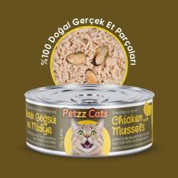 PetzzCats Tavuk & Midye Konserve Kedi Maması 85 Gr - PetzzCats