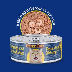 PetzzCats Ton Balığı & Karides Konserve Kedi Maması 85 Gr - PetzzCats