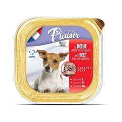 Plaisir Pate Ezme Biftek ve Sebzeli Yetişkin Köpek Konservesi 150 gr - Plaisir