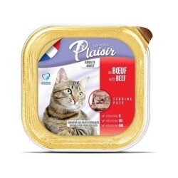 Plaisir Pate Ezme Biftekli Yetişkin Kedi Konservesi 100 gr - Plaisir