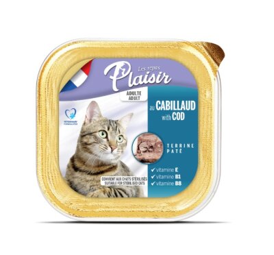 Plaisir Pate Morina Balıklı Kısırlaştırılmış Yetişkin Kedi Konservesi 100 Gr