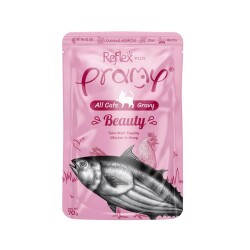 Pramy Beauty Kedilerde Tüy Gelişimi İçin Ton Balıklı Tavuklu Kedi Konserve Maması 70 gr - Pramy
