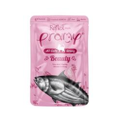 Pramy Beauty Kedilerde Tüy Gelişimi İçin Ton Balıklı Tavuklu Kedi Konserve Maması 70 gr - Pramy