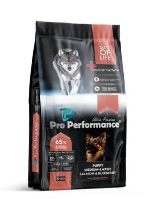 Pro Performance Ultra Premium Orta ve Büyük Irklar İçin Somonlu ve Yaban Mersinli Yavru Köpek Maması 12 Kg - 1