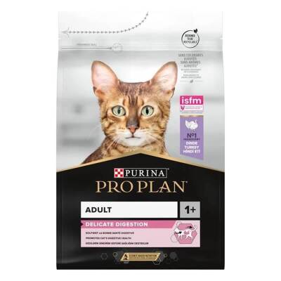 Pro Plan Delicate Hassas ve Seçici Yetişkin Kediler İçin Hindili ve Pirinçli Kedi Maması 3 kg - 1