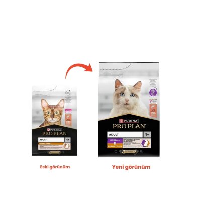 Pro Plan Hairball Tüy Yumağı Kontrolü Somonlu Kedi Maması 3 kg - 2