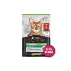 Pro Plan Pouch Sos İçinde Sığır Etli Kısırlaştırılmış Kedi Konservesi 85 gr (12 AL 10 ÖDE) - Pro Plan
