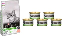 Pro Plan Sterilised Kısırlaştırılmış Kediler Için Somonlu Kedi Maması 3 kg + 5 Adet Konserve Hediyeli - Pro Plan