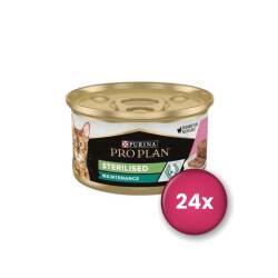 Pro Plan Sterilised Ton Balıklı ve Somonlu Yetişkin Kedi Konservesi 85 gr X 24 Adet - Pro Plan